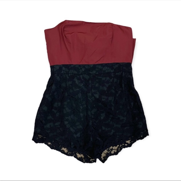 ASOS PLAYSUIT WITH BOW BACK IN BLACK/RED - BNWT - Picture 3 of 5